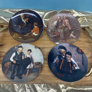 Norman Rockwell  Collector Plates Lot of 4 Limited Edition Knowles